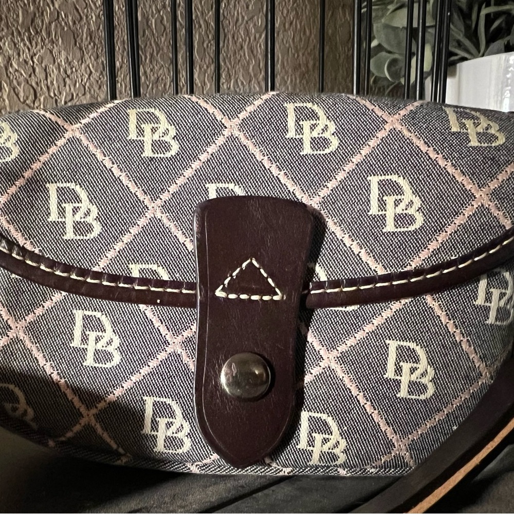 Dooney & Bourke Brown and Gray Monogram Wristlet